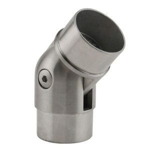 ASL Engineering adjustable elbow joint for 2 round stainless steel railing system construction
