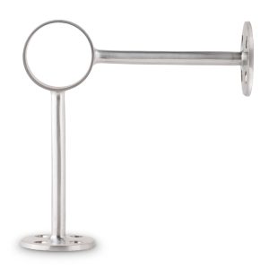 ASL Engineering Stainless Steel 90° Post Foot Rail Bracket 2-inch OD Tube Support 90 Degrees Corner Bracket Tube 173.5 cm Railing Sanitary Fittings Building and Construction